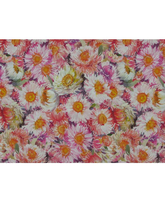 Daisy Burst Cotton Lawn, Fuchsia