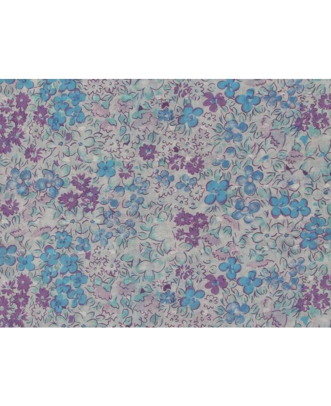 Daisy Radiance Dobby Cotton Voile, Blue