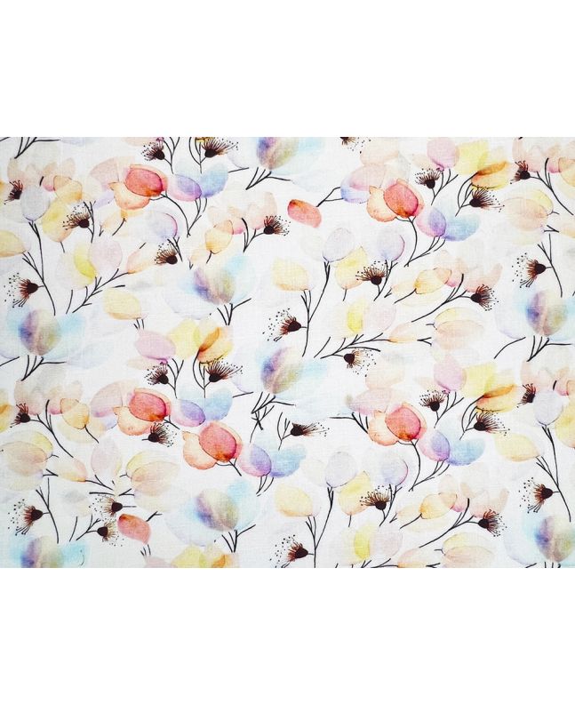 Dendelion Garden Printed Viscose Linen Blend