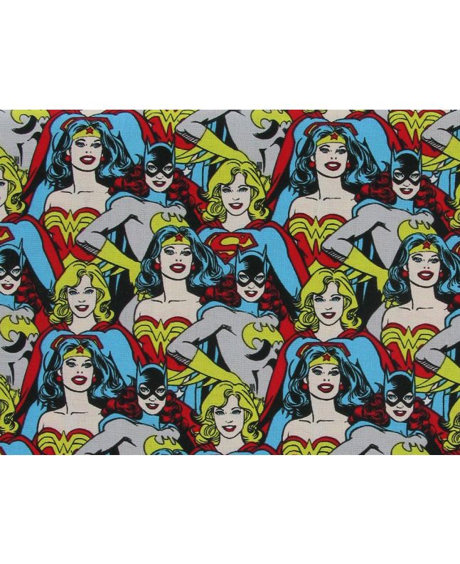 DC Super Heroines Cotton Print