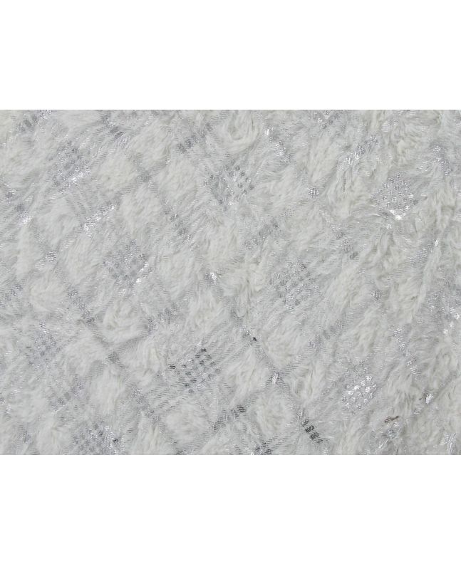 Deadstock Soft Check Fur, White