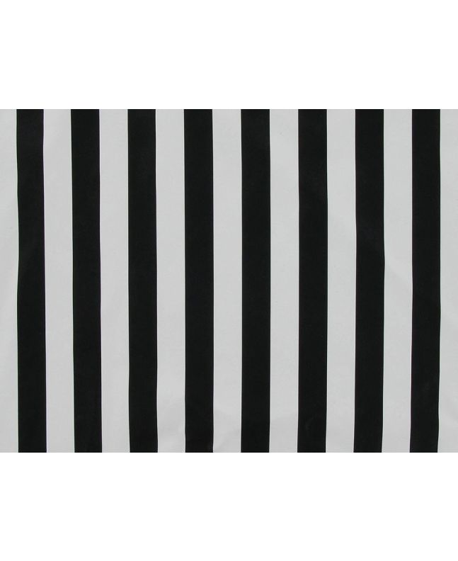 Deadstock Stretch 1.5cm Stripe Soft PVC, Black and White