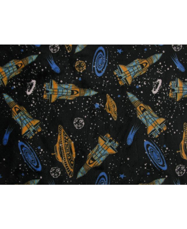 Deep Space Travel Cuddle Fleece, Black