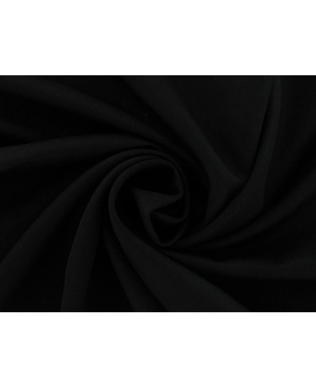 Designer Deadstock Soft Polyviscose Twill Suiting, Black