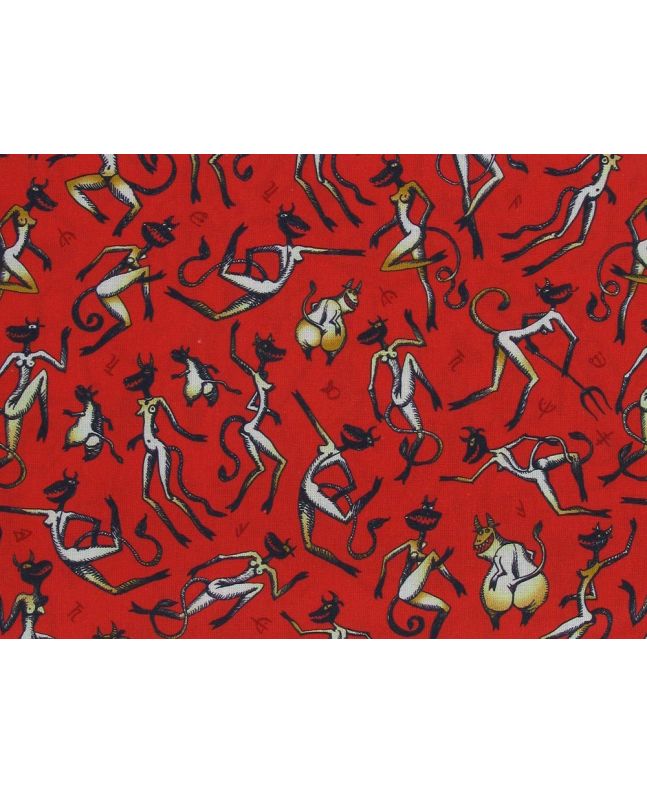 Devil Dance Cotton Print