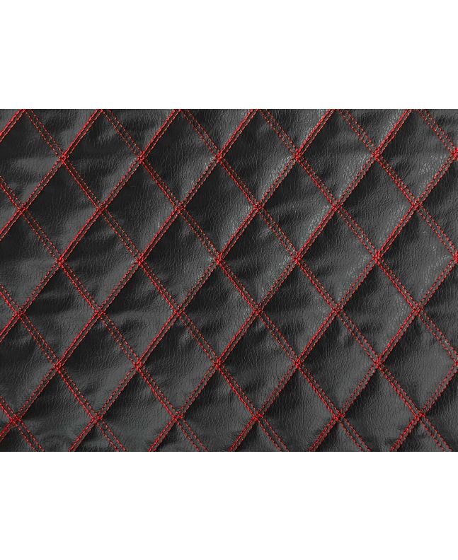 Diamond Stitch Quilted Leatherette, Red
