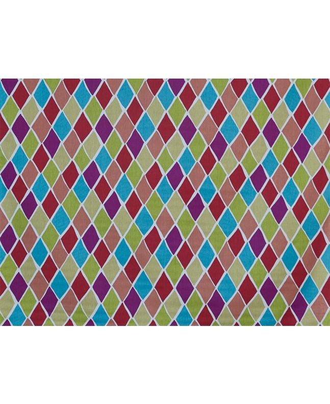 Diamonds Cotton Curtain Fabric, Rossini 