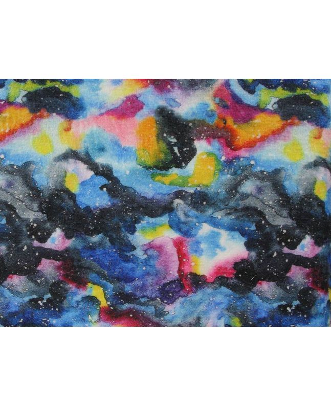 Digital Print Soft Huggle Fleece, Watercolour Rainbow