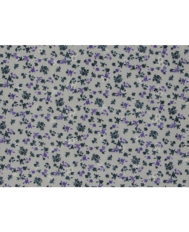 Ditsy Garden Printed Embroidered Anglaise, Purple