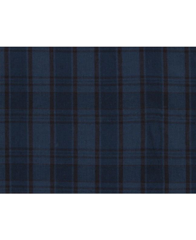 Downings High Check Irish Linen, Blue