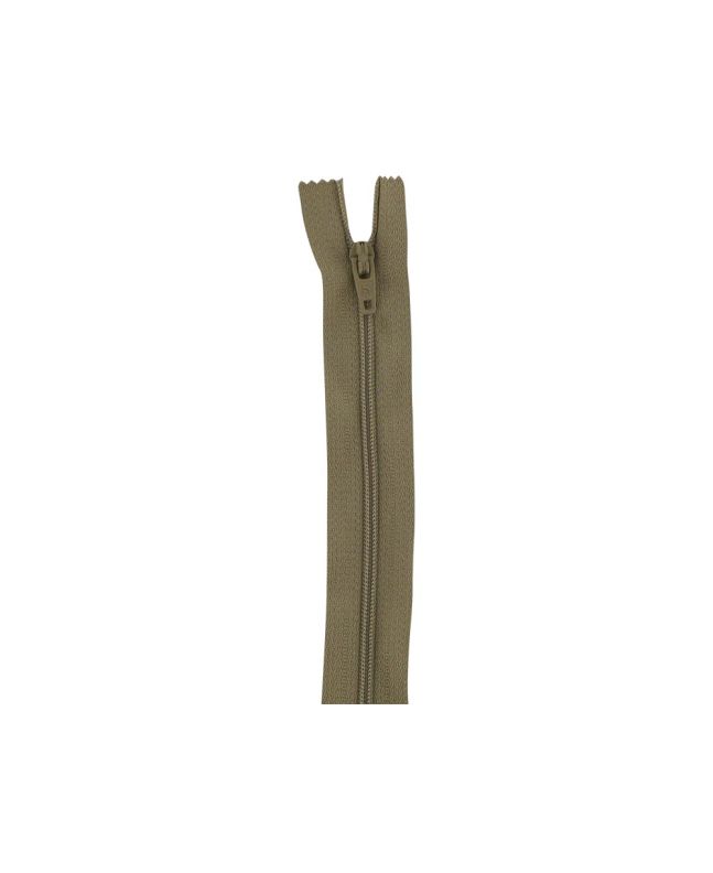 Closed End Dress Zip, 16 Inch, Beige