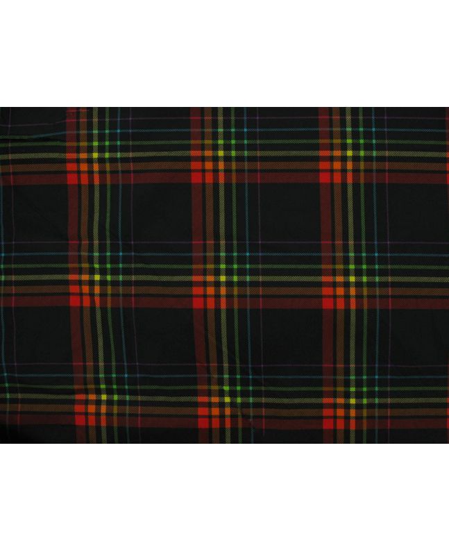 Eclectic Tartan Cotton Print Collection, Midnight Frost