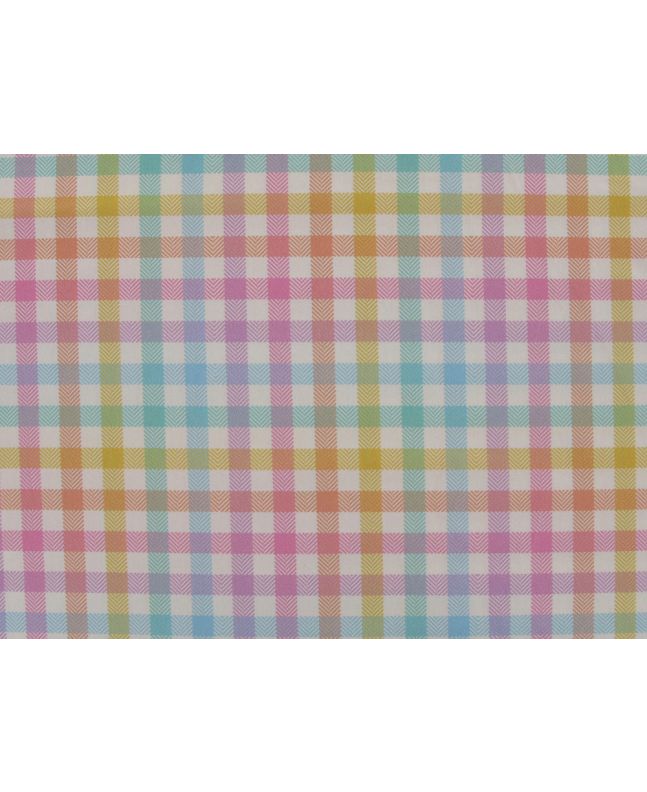 Eclectic Tartan Cotton Print Collection, Rainbow Cairn, Pastel