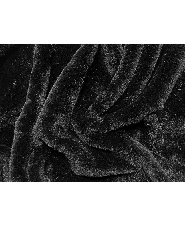 Emily Soft Plush Faux Fur, Black