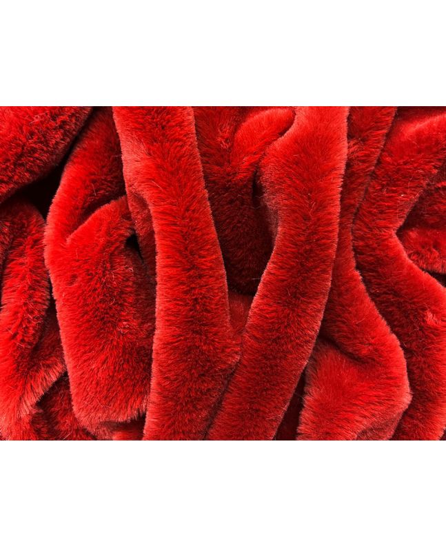 Emily Soft Plush Faux Fur, Red