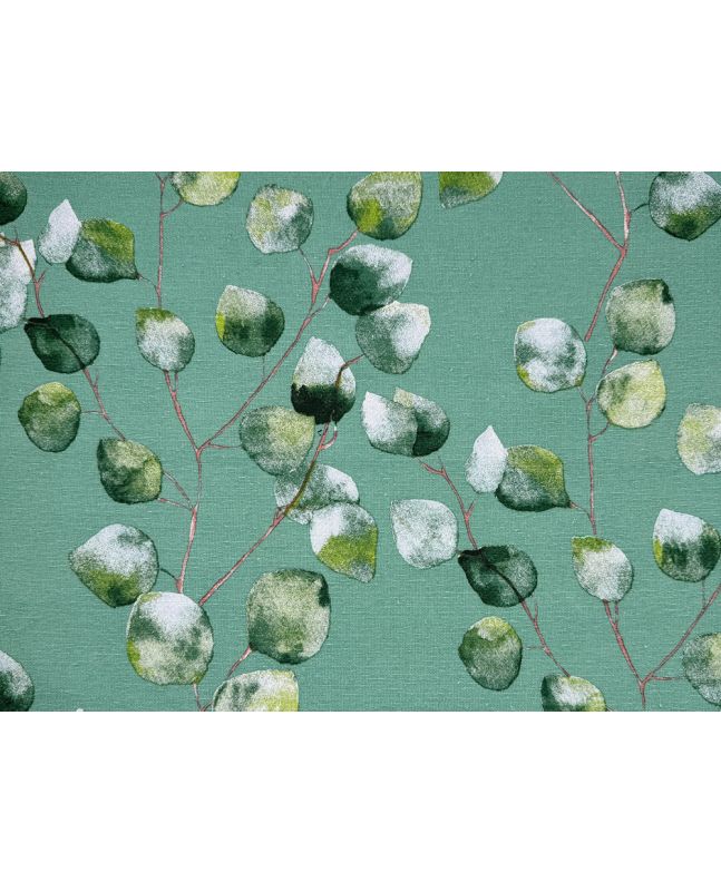 Eucalyptus  Cotton Canvas, Teal