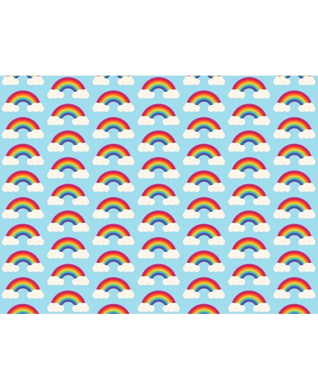 Fairytale Rainbow Cloud Cotton Print, Sky