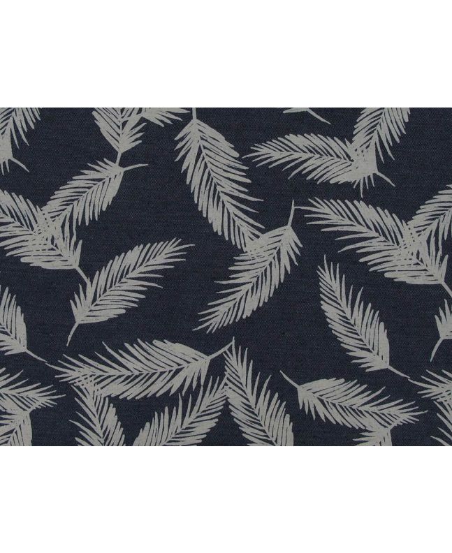 Feathers Printed Stretch Denim