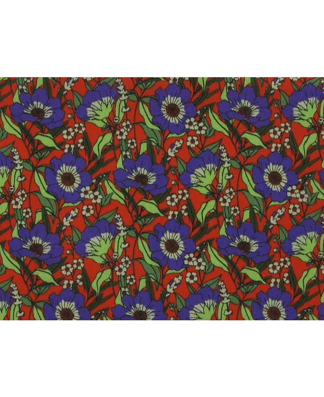 Field Blooms Polycotton Print, Orange