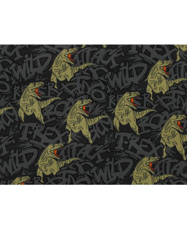 Fleece Backed Showerproof Soft Shell, Dino Graffiti