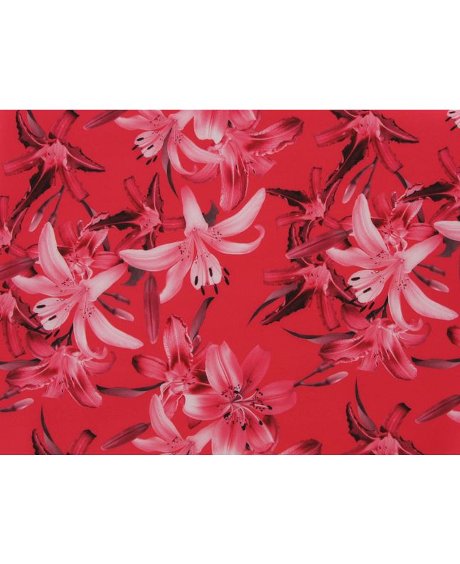 Fleece Backed Showerproof Soft Shell, Vibrant Lilies