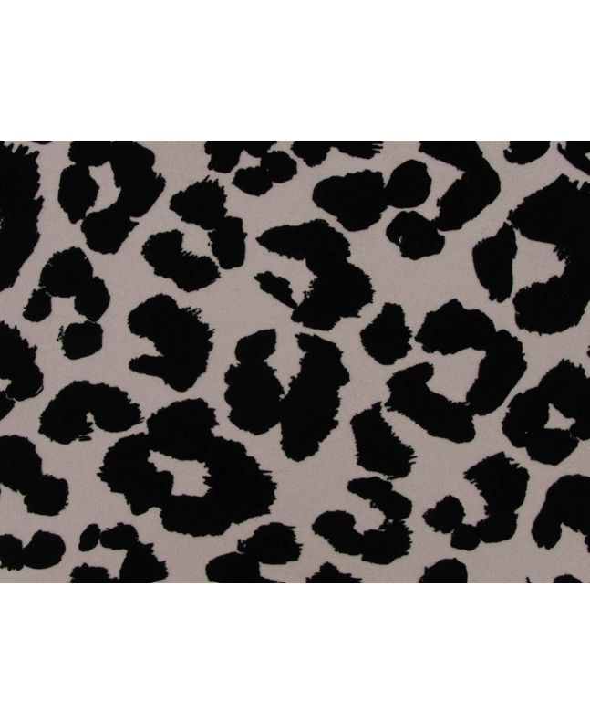 Flocked Leopard Scuba Print