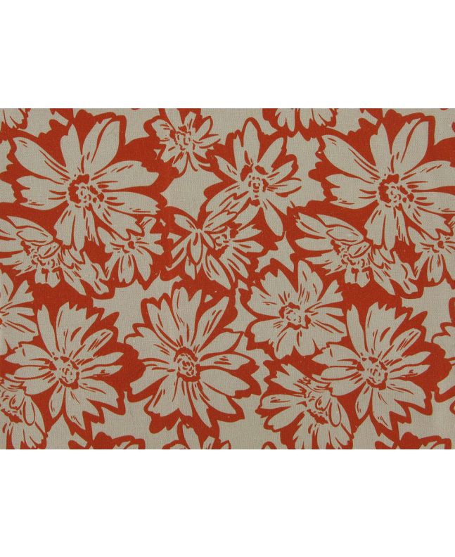 Floral Burst Printed Linen Blend