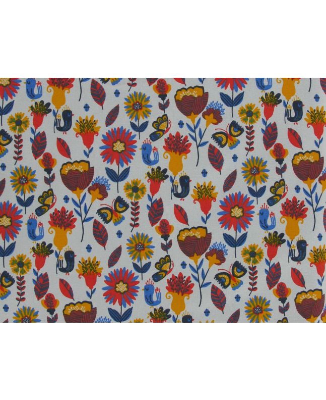 Floral Dreamland Sweatshirting, Sky