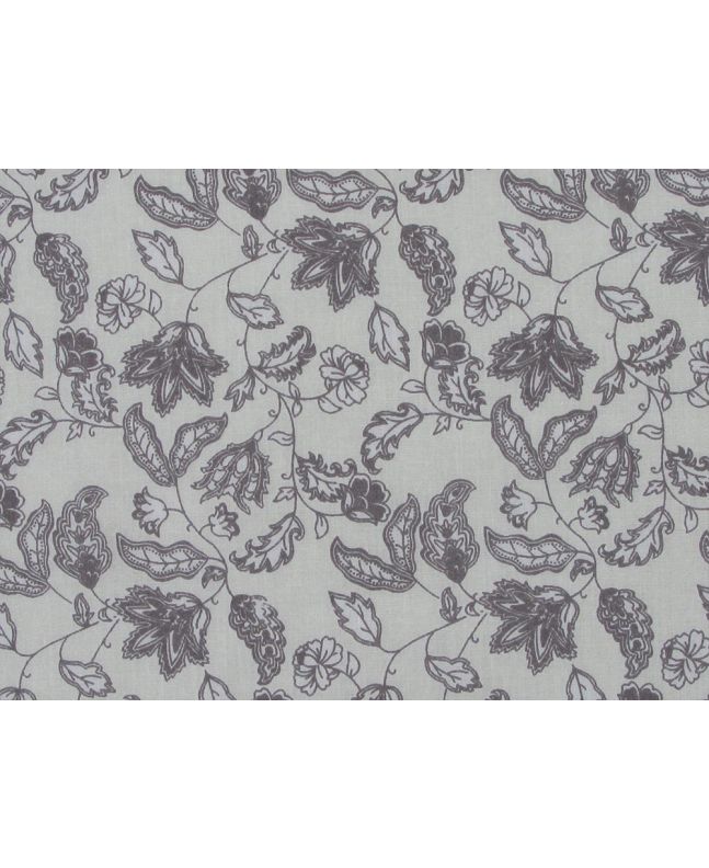 Floral Garden Retreat Polycotton Print, Grey