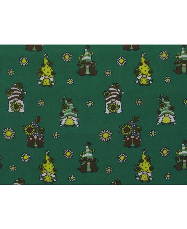 Floral Gonks Polycotton Print, Bottle