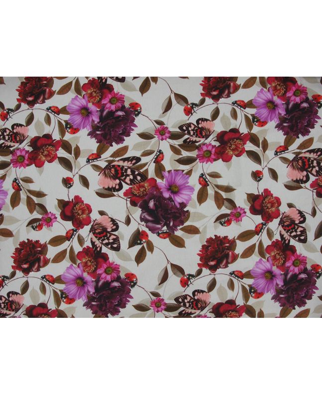 Floral Mist Cotton Jersey, Pink