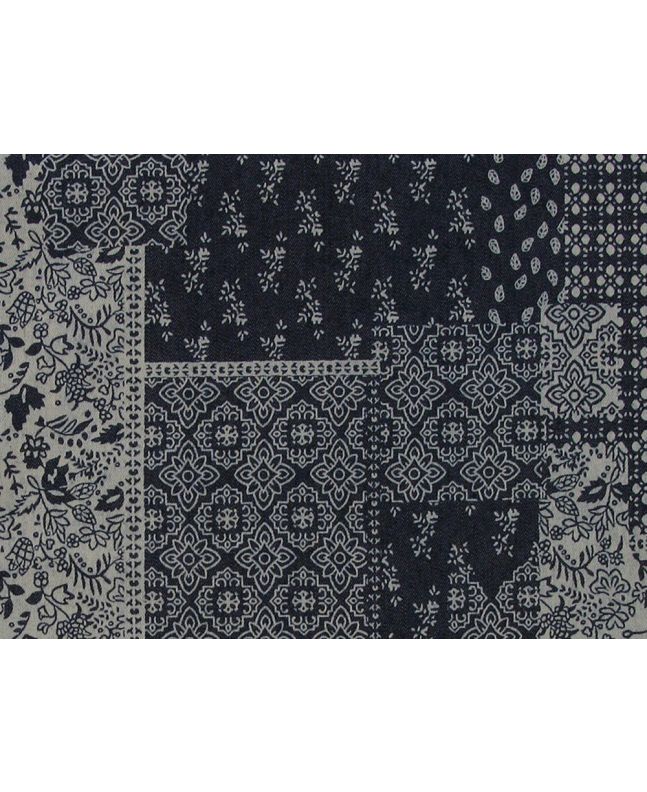 Floral Patch Printed Chambray