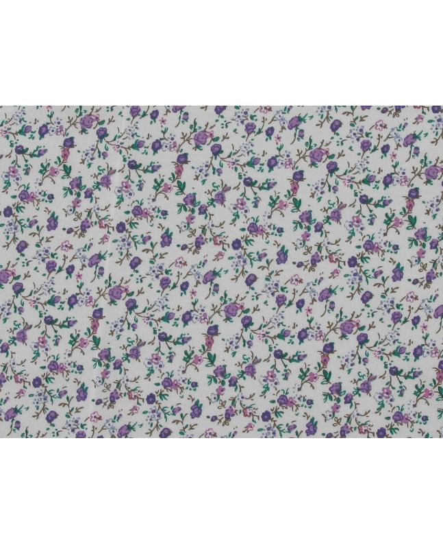 Floret Bloom Cotton Poplin Print, Lilac