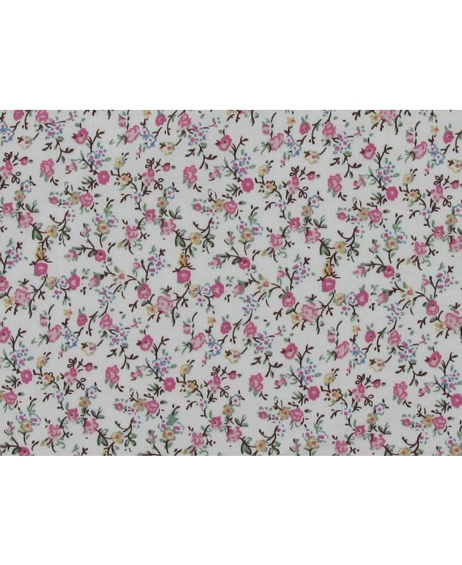 Floret Bloom Cotton Poplin Print, Magenta