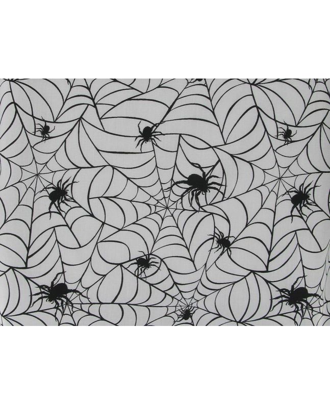 Funnel Web Polycotton Print, White
