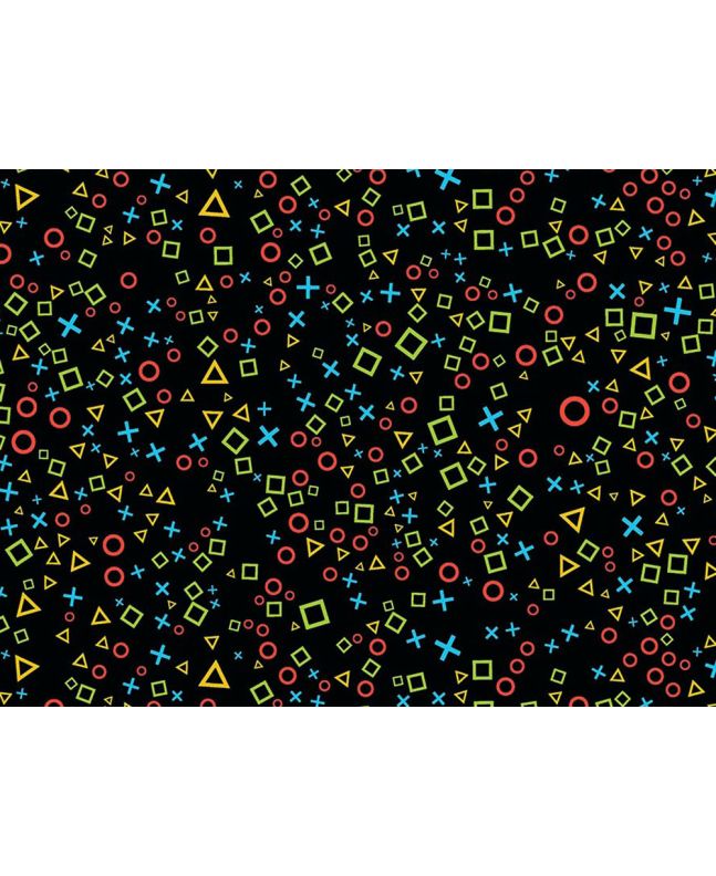 Gamer Series Cotton Print, Button Blender, Black