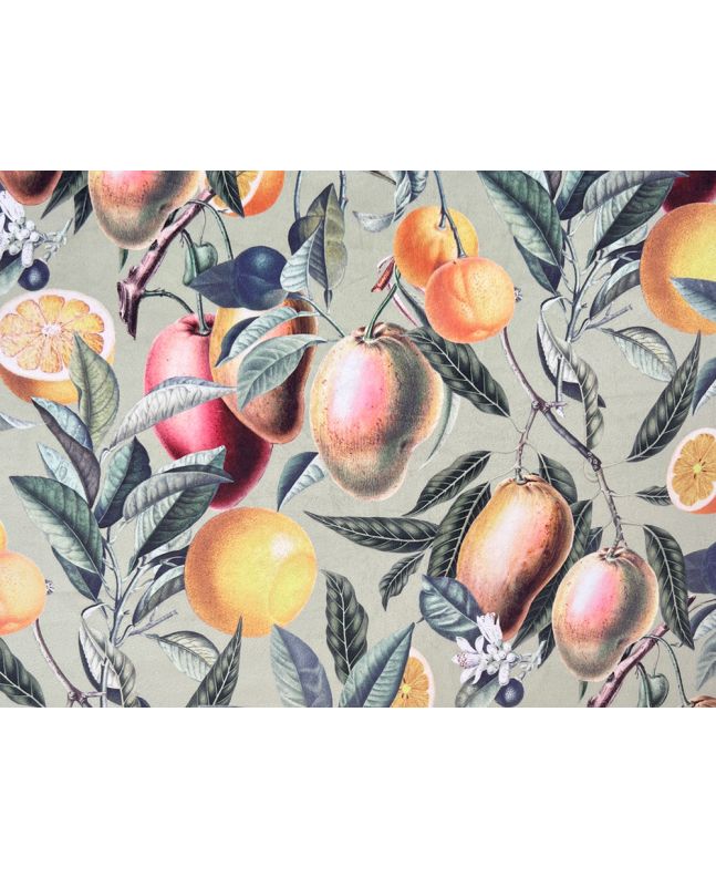 Garden Fruits Printed Velvet