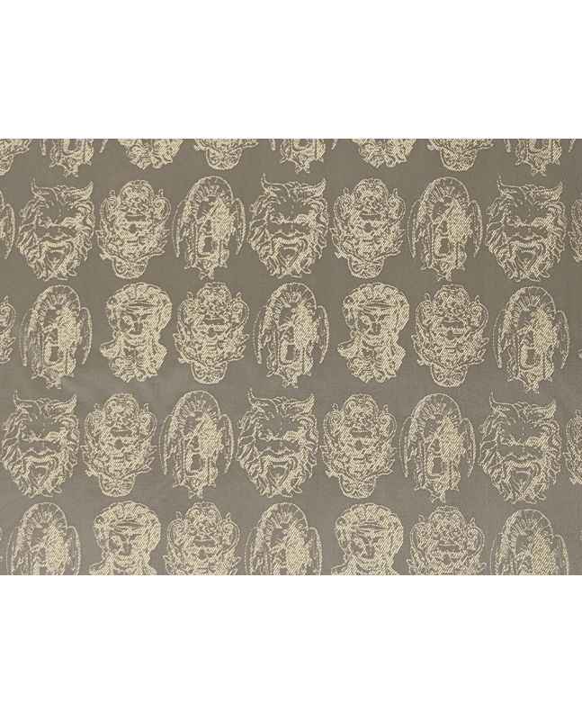 Gargoyles Two Tone Jacquard Acetate Viscose Lining, Gold Grey