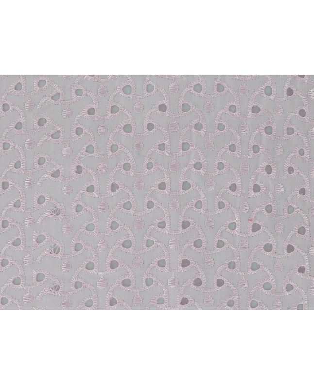 Geo Weave Scalloped Edge Embroidered Anglaise, Pink