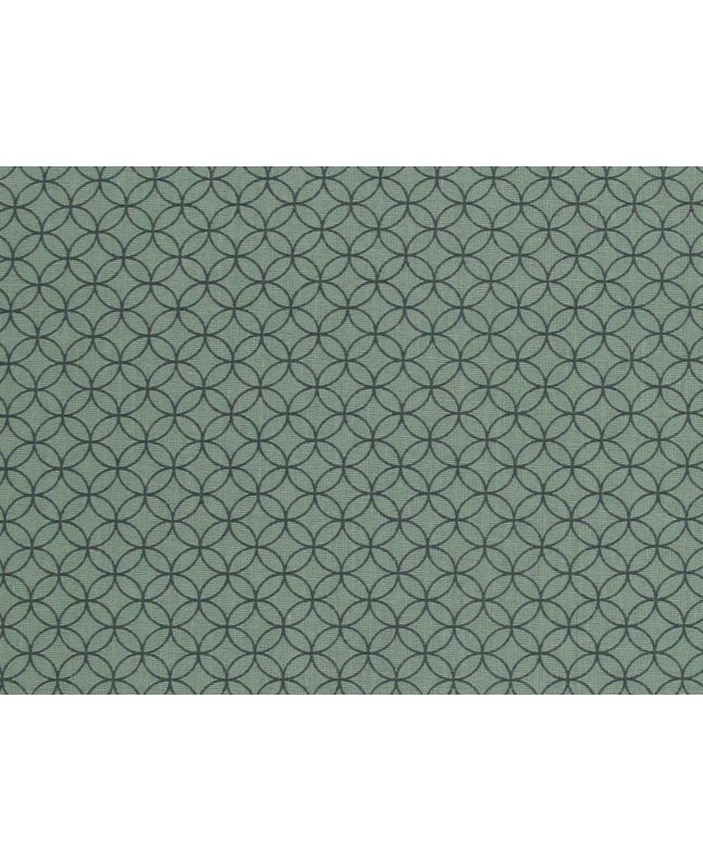 Geometric Circular Chain Cotton Print, Sage