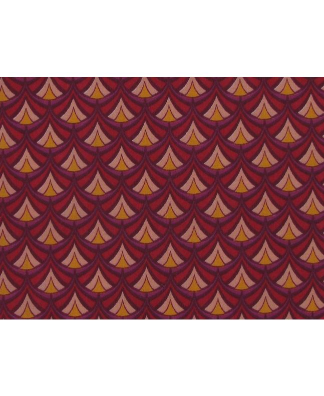 Geometric Fusion Polycotton Print, Fuchsia