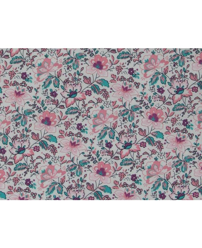 Gladiolus Flower Cotton Poplin, Pink