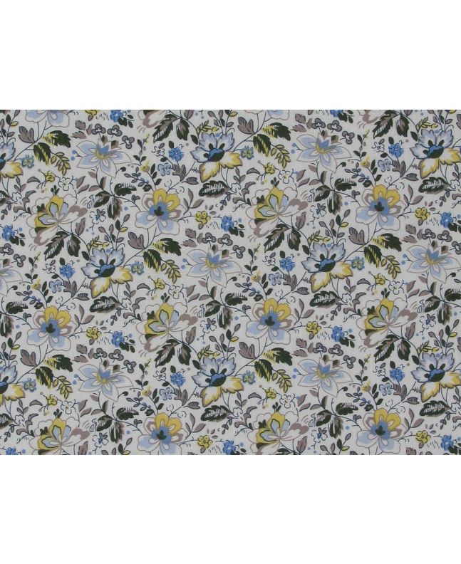 Gladiolus Flower Cotton Poplin, Yellow