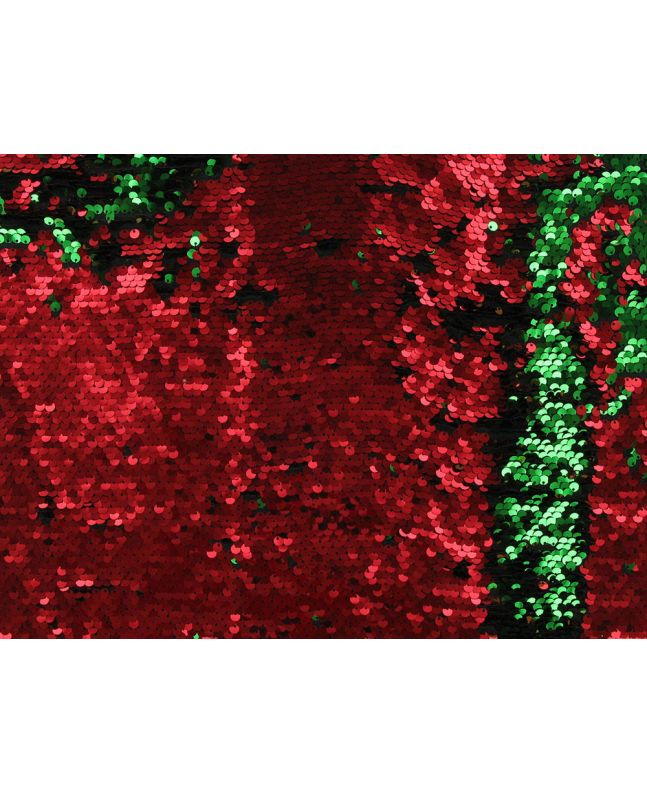 Gleaming Flip Sequin, Red and Green