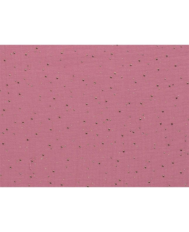 Gold Speck Foiled Double Gauze, Pink