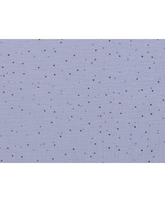 Gold Speck Foiled Double Gauze, Sky