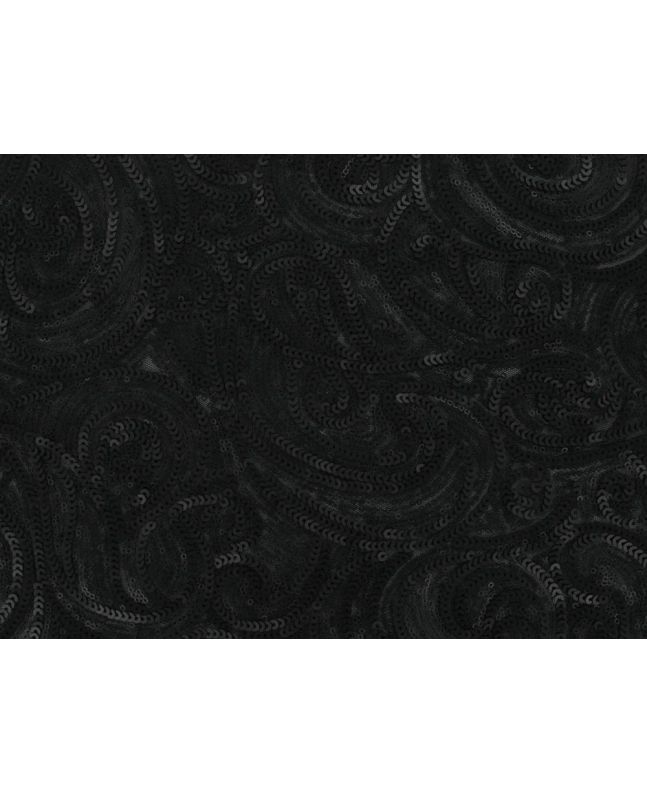 Grand Waves Swirl Sequin, Black