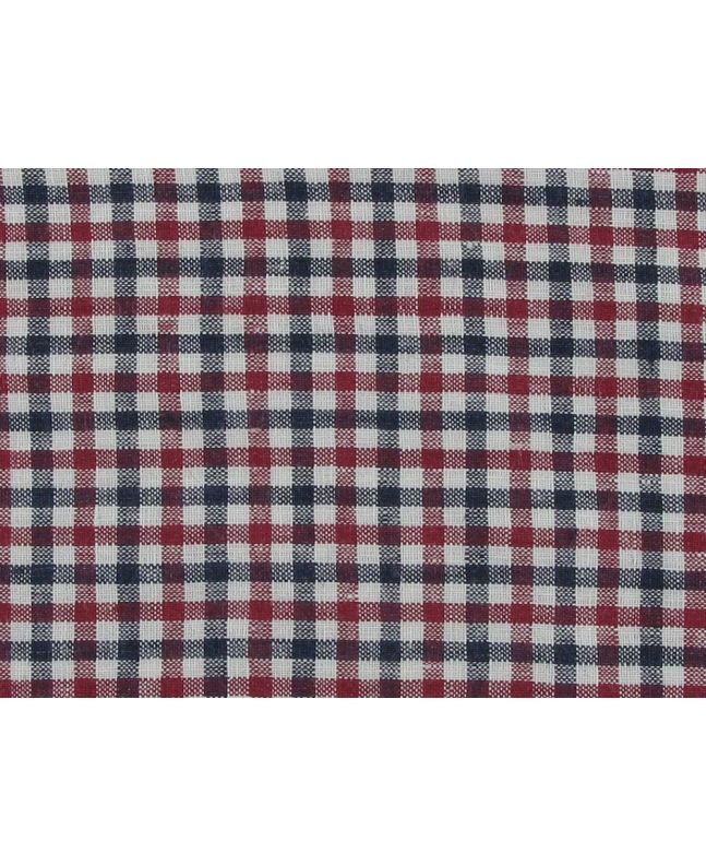 Gurteen Mixed Gingham Delave Irish Linen, Navy Red White