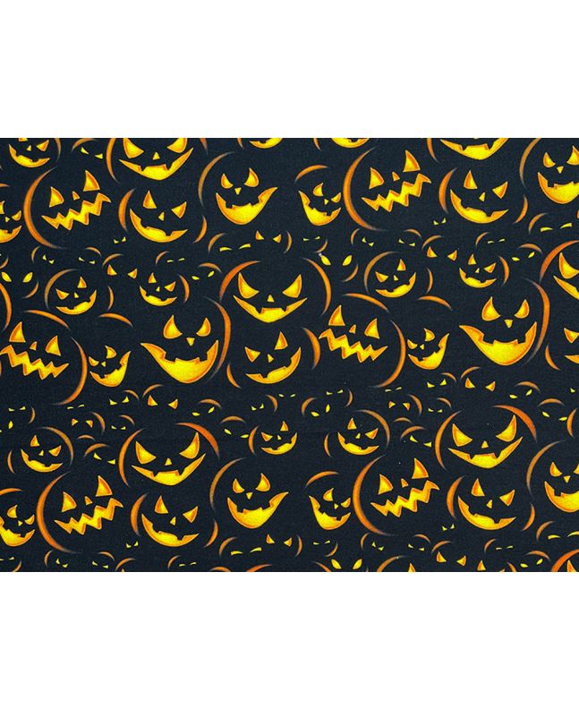 Halloween Jack-o-Lantern Cotton Print