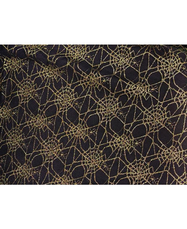 Halloween Spiderweb Metallic Net, Gold